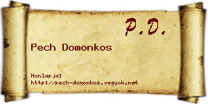 Pech Domonkos névjegykártya